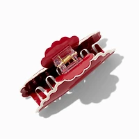 Medium Scalloped Maroon Hair Claw