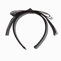 Black Skinny Ribbon Bow Headband