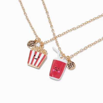Best Friends Movie Time Popcorn & Soda Pendant Necklaces - 2 Pack