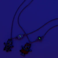 Bluey Best Friends Halloween Glow in the Dark Pendant Necklace Set - 2 Pack
