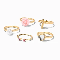 Claire's Club Special Occasion Diamond Box Rings - 5 Pack