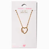 T H E M E x Claire's Gold-tone Heart Carabiner Necklace