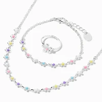 Claire's Club Silver Daisy Jewelry Set - 3 Pack