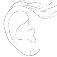 C LUXE by Claire's Sterling Silver Cubic Zirconia Stud & Hoop Earrings - 3 Pack