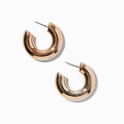 Gold-tone Thick 35mm Hoop Earrings