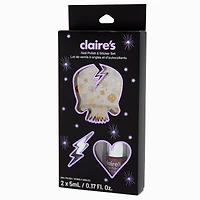 Halloween Skull Nail Polish & Sticker Set