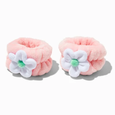 Pink Daisy Face Washing Wrist Bands - 2 Pack