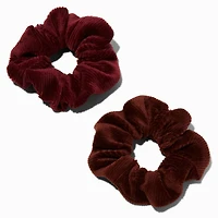 Fall Tonal Velvet Hair Scrunchies - 2 Pack