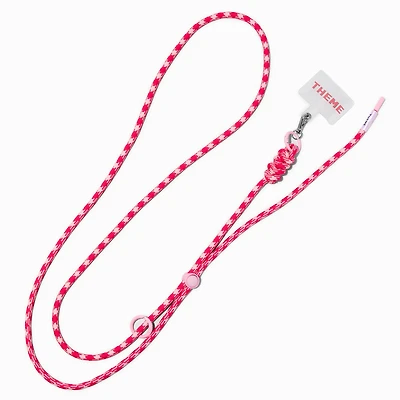 T H E M E x Claire's Pink Houndstooth Rope Lanyard