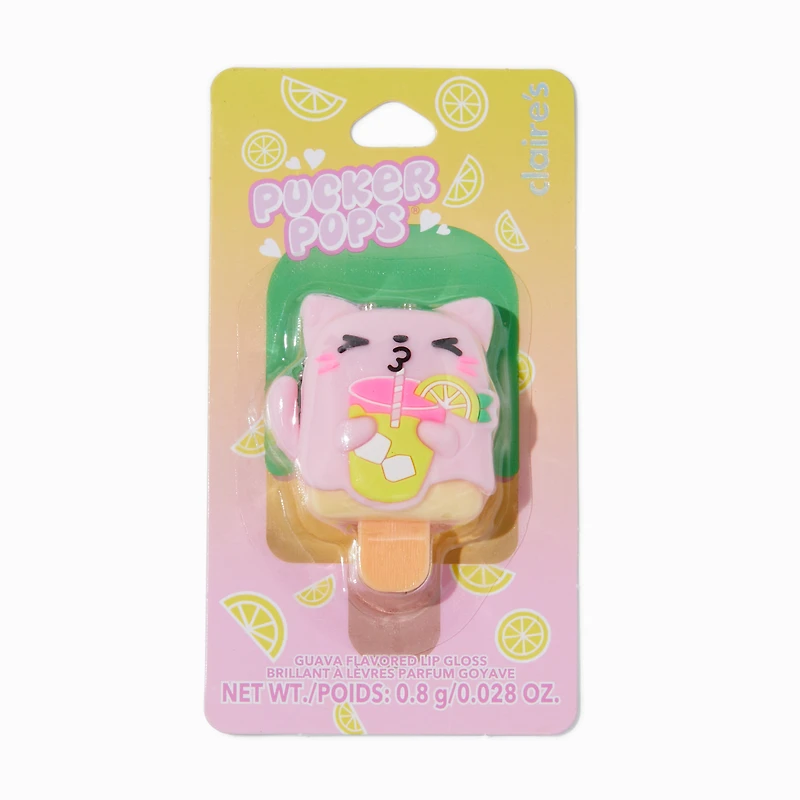 Pucker Pops® Lemonade Cat Lip Gloss - Guava