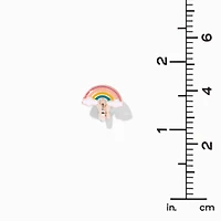 Rose Gold-tone Embellished Rainbow Clip-On Earrings - 6 Pack