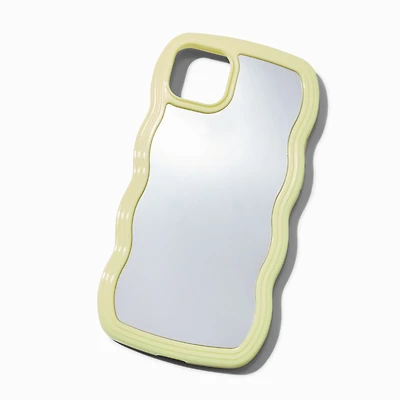 Yellow Trim Wavy Mirror Phone Case - Fits iPhone® 15 Plus
