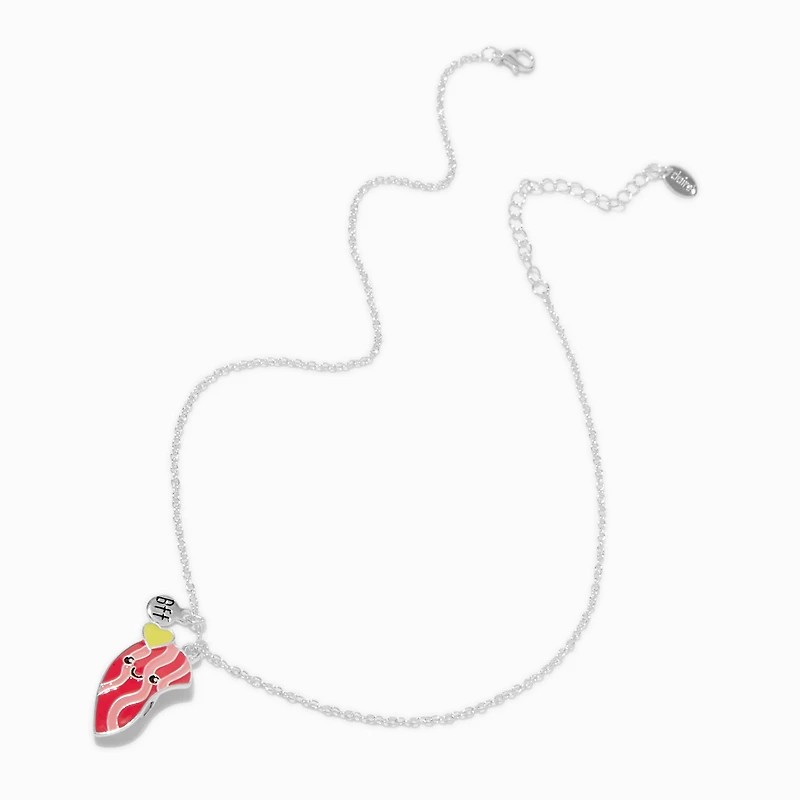 Best Friends Bacon & Eggs Split Heart Necklaces - 2 Pack