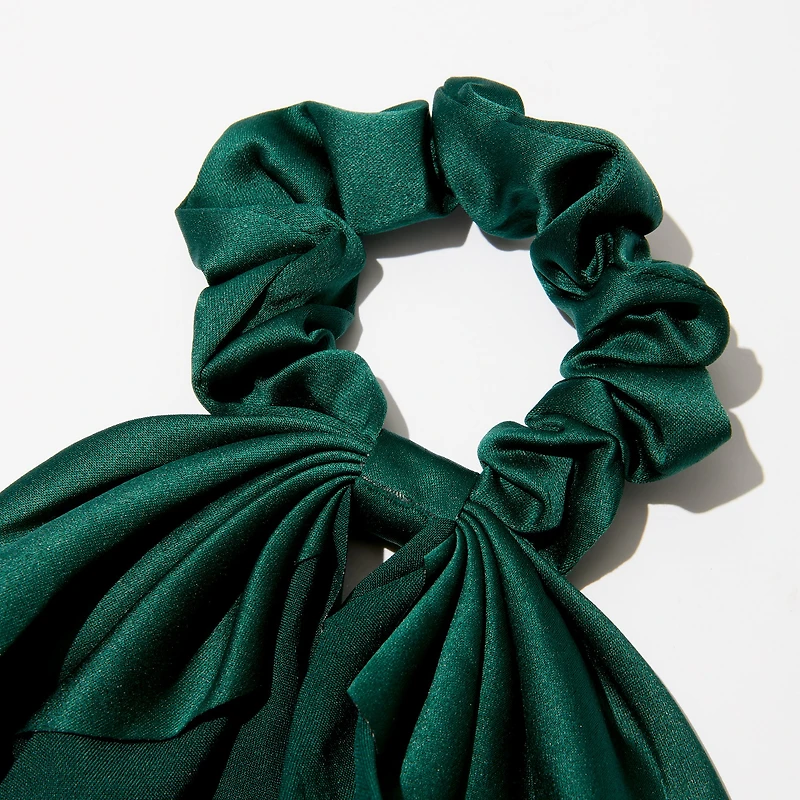 Dark Green Hair Scrunchie Scarf