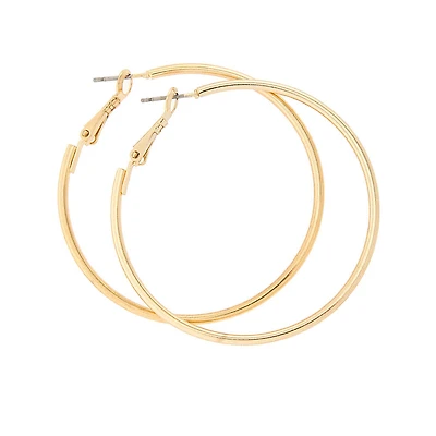 Gold-tone 50mm Hoop Earrings