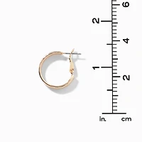 Gold-tone 20mm Flat Hoop Earrings