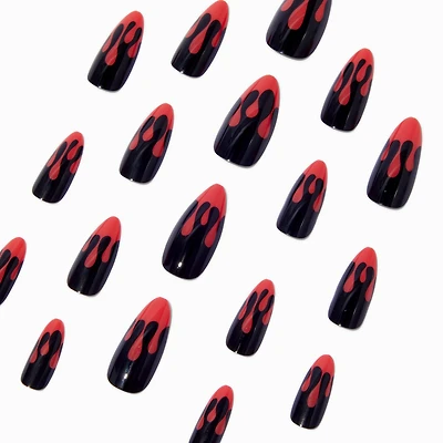 Blood Drip Halloween Stiletto Press On Faux Nail Set - 24 Pack