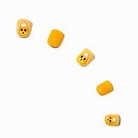 Claire's Club Candy Corn Halloween Square Press On Faux Nail Set - 10 Pack