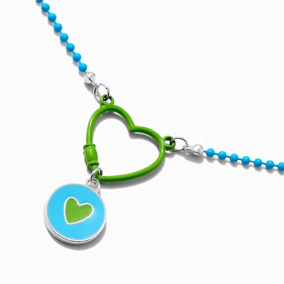 Green Heart Charm Pendant Necklace