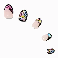 Butterfly Wing Stiletto Press On Vegan Faux Nail Set - 24 Pack