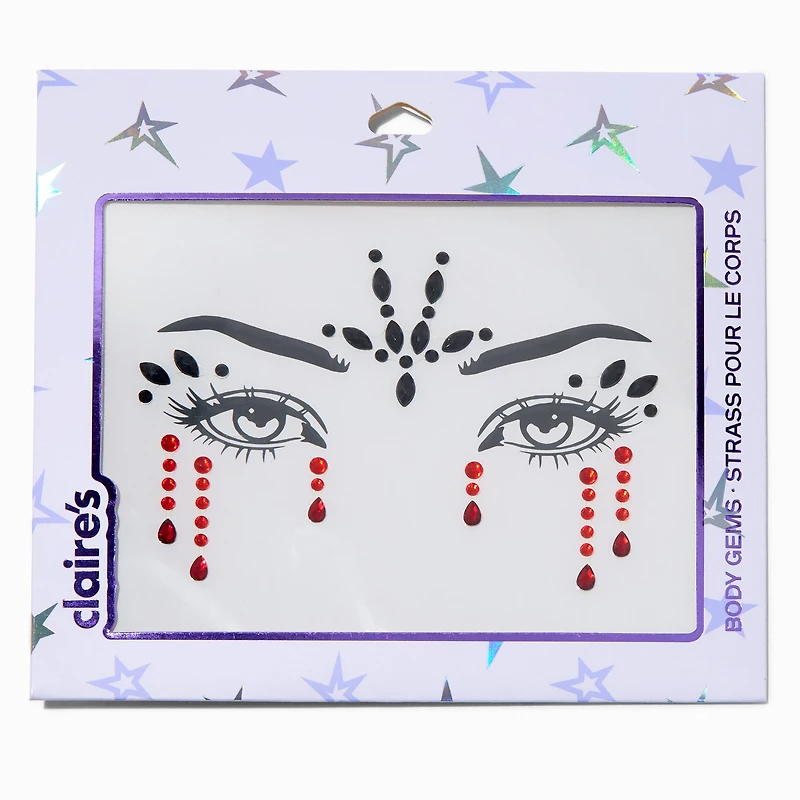Black & Red Drip Eye Gems