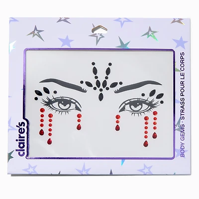 Black & Red Drip Eye Gems