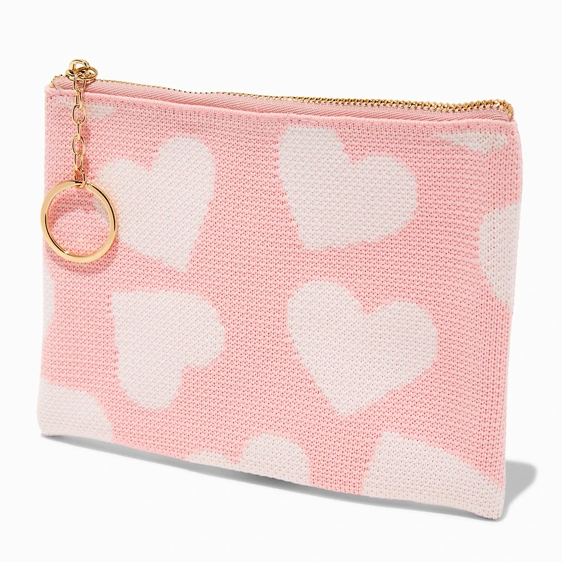 Pink Heart Catchall Clutch