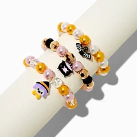 Halloween Witch Beaded Stretch Bracelets - 3 Pack