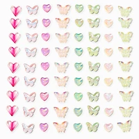 Rainbow Assorted Butterfly Hair Gems - 80 Pack