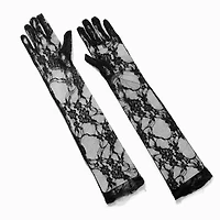 Black Lace Long Gloves