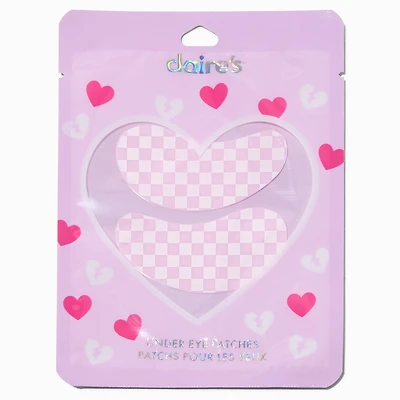Pink & White Checkered Gel Under Eye Patches - 2 Pack