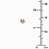 Sterling Silver Crystal Cat Stud Earrings
