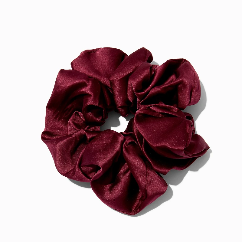 Giant Silky Maroon Hair Scrunchie