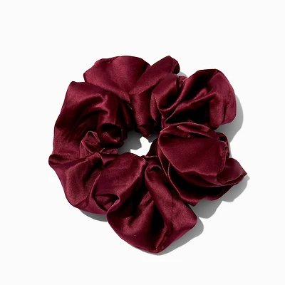Giant Silky Maroon Hair Scrunchie