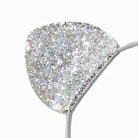 Silver Glitter Cat Ear Headband