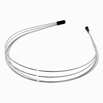 Triple Row Thin Silver Headband