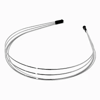 Triple Row Thin Silver Headband