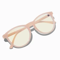 Solar Blue Light Reducing Milky Pink Oval Clear Lens Frames