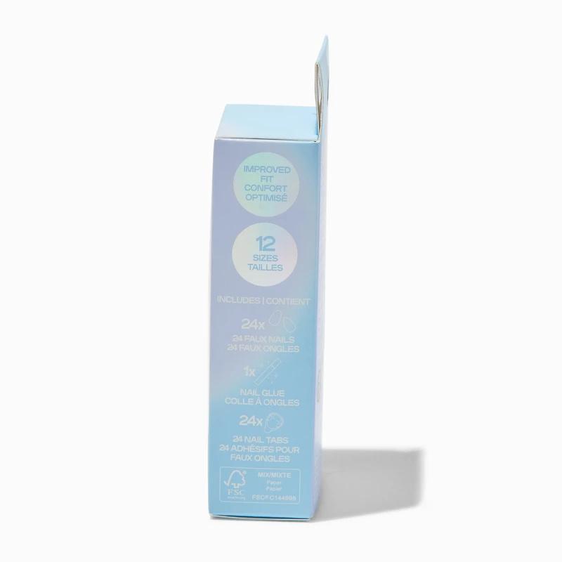 Glossy Short Almond Vegan Faux Nail Set