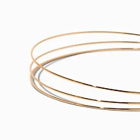 Triple Row Thin Gold Headband