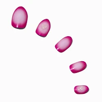Pink Radiating Heart Stiletto Press On Vegan Faux Nail Set - 24 Pack