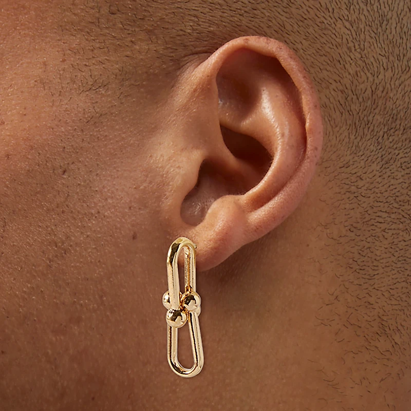 Gold-tone Ball Earring Stackables Set - 3 Pack