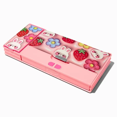 Bunny Strawberry Compartment Pencil Case
