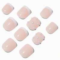 Claire's Club Pearl Press On Vegan Faux Nail Set - 10 Pack