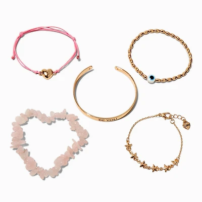 T H E M E x Claire's ''Be You'' Evil Eye Beaded Bracelet Set - 5 Pack