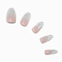 3D Bow & Glitter Stiletto Vegan Faux Nail Set - 24 Pack