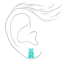 Blue Glow In The Dark Gummy Bears® Stud Earrings