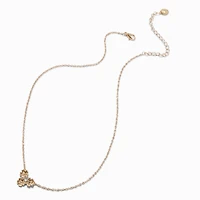Gold-tone Triple Daisy Necklace