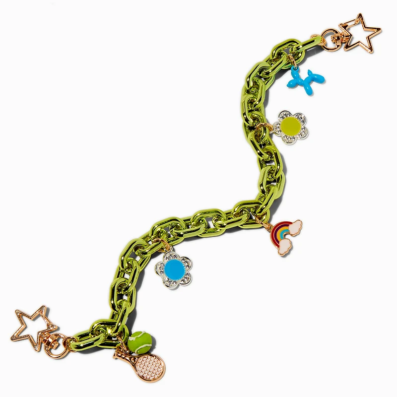 Green Chainlink Bag Charm