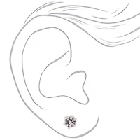 Anodized Crystal Stud Earrings - 9 Pack
